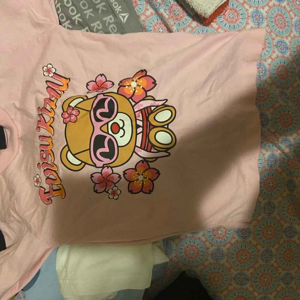 Pink T-Shirt with Bear Design